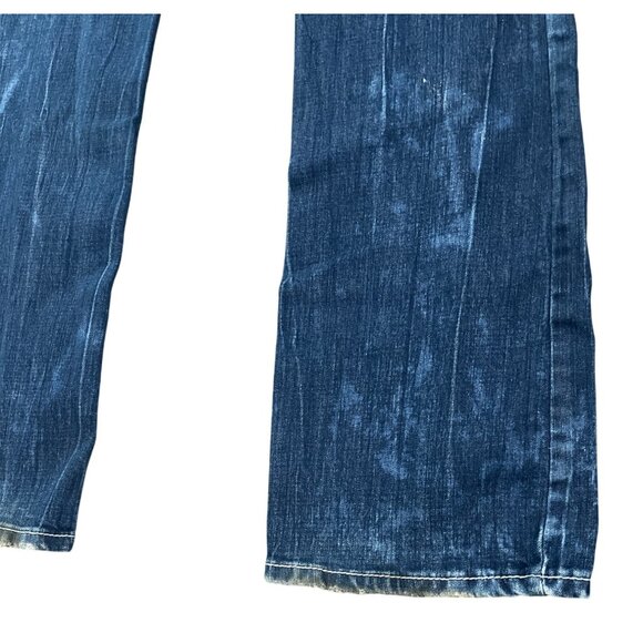 Amethyst Womens Distressed Mid-Rise Bootcut Jeans Size 11 Retro Stretch Boho - Picture 7 of 7